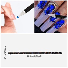 5 Pcs Diamond Painting Pen, DREMISI Rhinestone Picker Pencil Set Nail Dotting Wax Pen with Pencil Sharpener 5D Crystal Gem Pick Up Nail Art DIY Tools Accessories Self Adhesive Point Drill Resin Pens