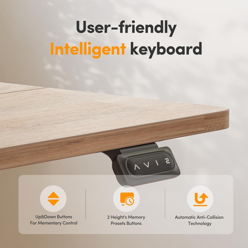 Cubiker 48 x 24 Inch Standing Desk, Stand up Height