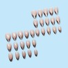 French Tip False Nails - 30pcs Short Almond Press on