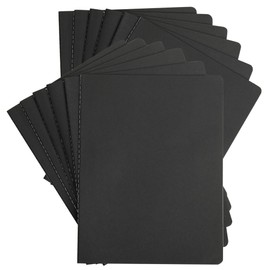 XYark Large Notebook Journals Bulk, 12 Pack, Black Cover, College Ruled, 60 Pages, A4 Size, 8.5x11 inch, 80GSM Thick Lined Paper