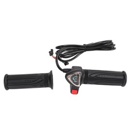 Electric Bicycle Gas Throttle Handle Throttle Grip with Battery Indicator Power Switch48V