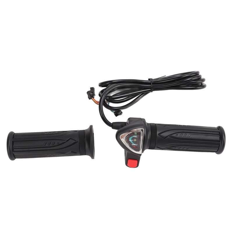 Electric Bicycle Gas Throttle Handle Throttle Grip with Battery Indicator