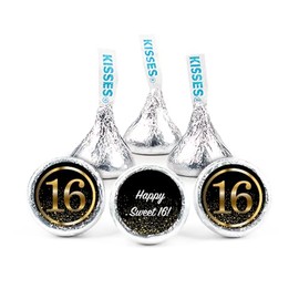 Sweet 16 Birthday Party Elegant Bash 3/4" Stickers (324 Stickers)