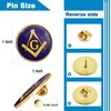 12/24/50/100Pcs Masonic Flag Lapel Pins Bulk - Metal Free Freemasonry