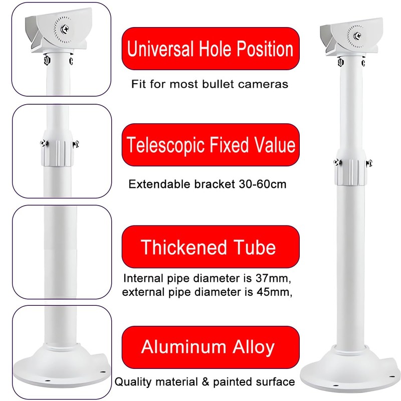 E-HORDE Extendable CCTV Mounting Bracket 30 cm - 60 cm