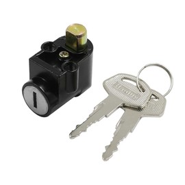 uxcell Stainless Steel Motorcycle Steering Lock with Two Keys for Suzuki GN125 Black