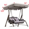Timoau Porch Swing Canopy, Replacement Waterproof Swing Top Cover, Outdoor