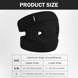 BOYIFEIJIE Adjustable Knee Support Knee Support for Men and Women Knee Support with Side Stabilisers, for Knee Support Running, Jumper, Gym Exercise, Weak Knee, Instability of the Knee (Black L)