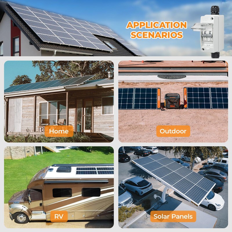 Pjerjzn Solar Panel Disconnect Switch 20A 550V Solar Shut Off
