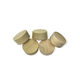 2-Inch Poplar Wood Bourbon Wine Barrel Cask Keg Bung Plug - Great for Home Brewers, Distillers, Wine Enthusiasts (5-Pack)