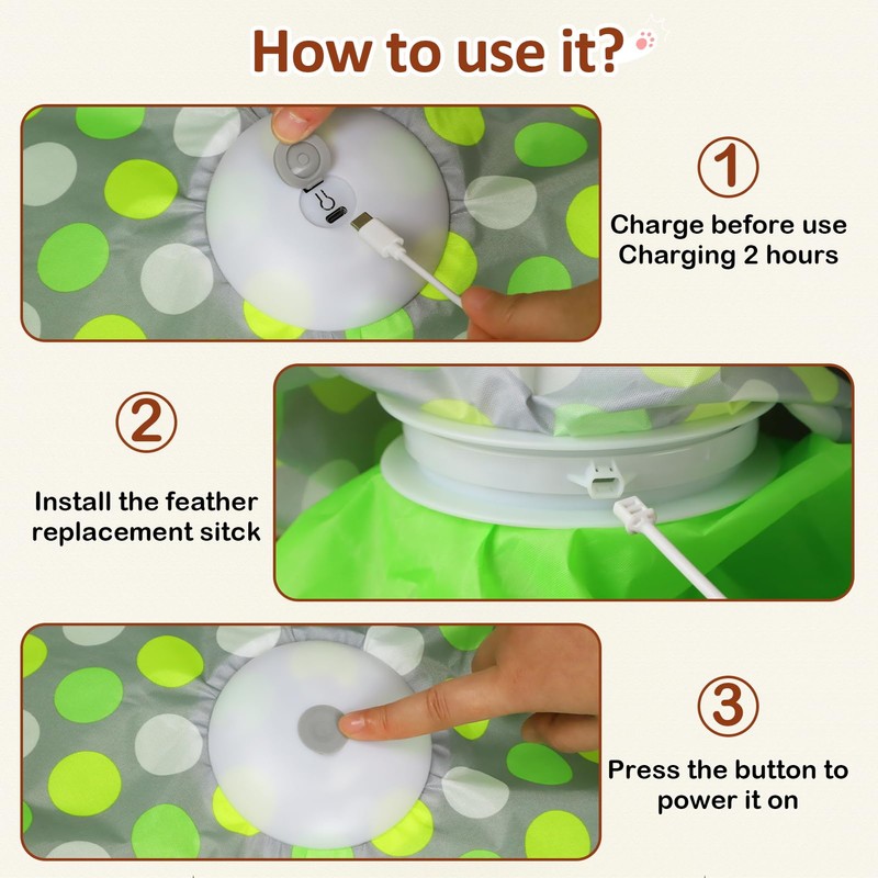 Sofolor Interactive Cat Toy, Automatic Cat Toys for Indoor Cats,