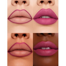 Erinde Lip Stain Marker, Matte Berry Purple Red Brown Lip Liner Stain Pen, Highly Pigmented Long-Lasting Wear Transfer-Proof Lip Liner Contour Lip Tint Waterproof Lipstain, 05