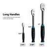 Capri Tools Fine 90-Tooth Ratchet Set, Ergonomic Soft Grip, 1/4,