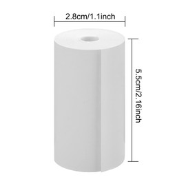 Gofunly 5 Rolls Kids Camera Print Paper for Kids Instant Camera 2.2 Inch BPA Free Photo Paper Compatible with Most Children Instant Print Camera, White