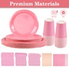 192 Pcs Paper Disposable Dinnerware Set for 24 Guests Tableware