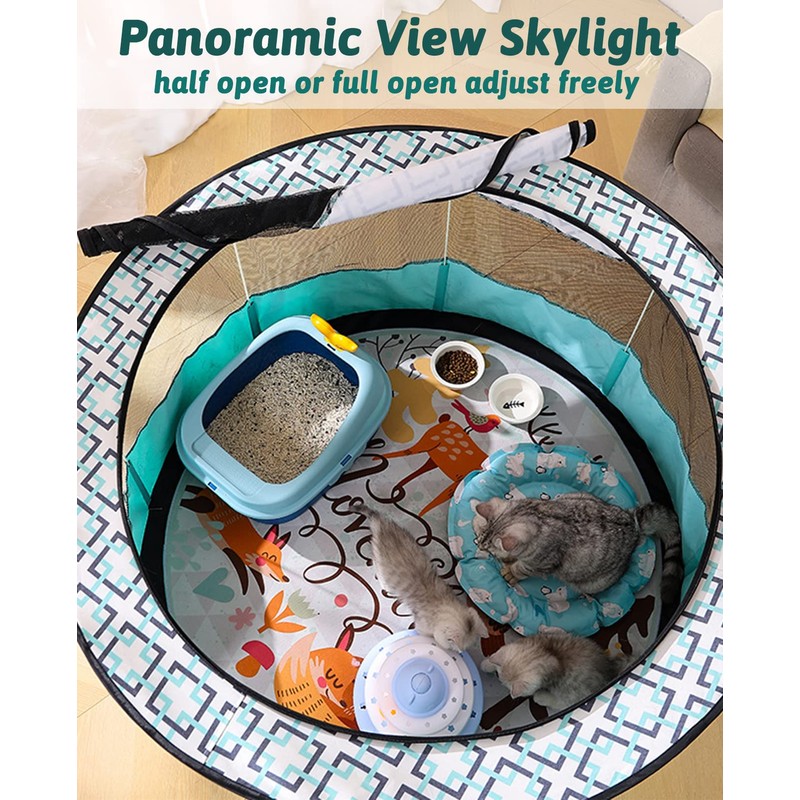 BNOSDM Rabbit Playpen with Zippered Top Portable Cat Play pens