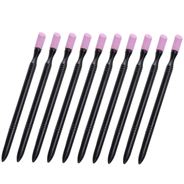 PACKOVE 10Pcs Nail File Stick Stone Buffing Block Cuticle Remover