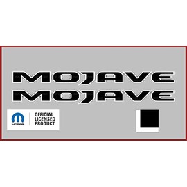 Decal Mods Mojave Hood Graphic Vinyl Decal fits Jeep Wrangler/Mojave JL/JT (2019-2024) Black w/White Outline FBWO (Set of 2) | FJ2B8