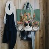 NymphFable 2 Pack Tote Bag Reusable Cute Cats Green Shopping