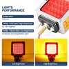 Oyviny Double Face Square LED Fender Pedestal Amber/Red Turn Signal