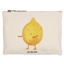 Mr. & Mrs. Panda Bestfriends Lemon Make-Up Bag, White, Hand Drawn