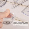HARFINGTON 8piece Math Ruler Set 15cm Soft Straight Ruler Protractor