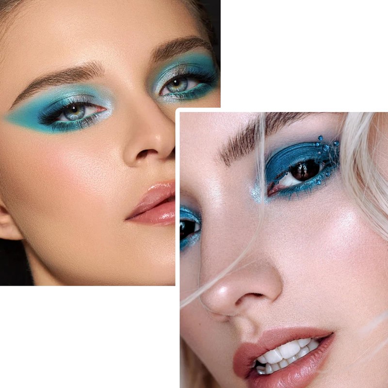 Blue Eyeshadow Palette,Blue Eye Shadow For Women,Blue Makeup Blue Glitter