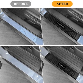 PeakPurit 4PCS Car Door Edge Guards Door Sill Protector for Honda Passport 2019-2023 2024 2025 Accessories ABS Plastic Material Matte Black Car Door Threshold Protection