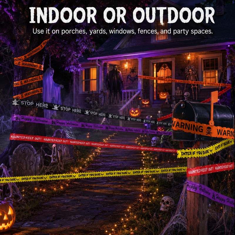 Happy Halloween Outdoor Banner – Pumpkin & Bat Polyester Backdrop