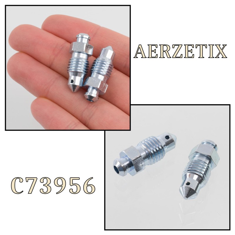 AERZETIX - C73956-2x Valves, Bleeding Screw M10x1.25 - Compatible with
