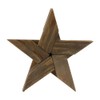 Melrose International Pine Wood Star Decor (Set of 2)