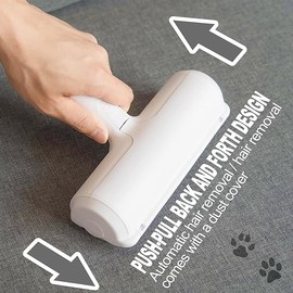 Reusable Pet Hair Remover Brush for Dogs and Cats Removes Hair from Carpets, Furniture (GREY)