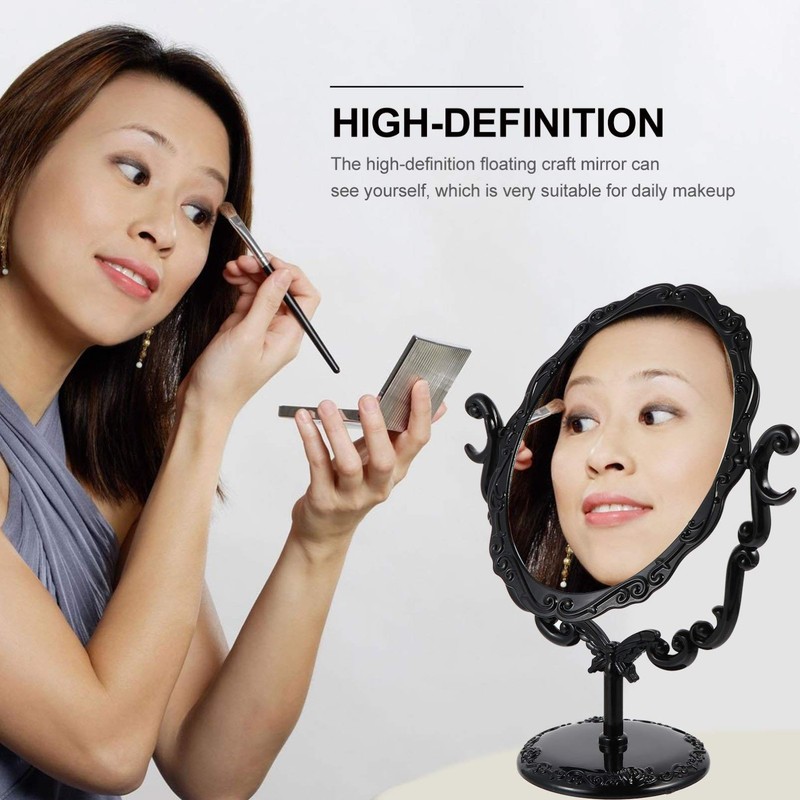 SHERCHPRY Espejo de afeitado, espejo de maquillaje clásico, espejo giratorio