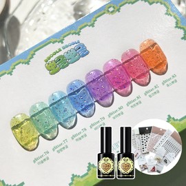 Yogurt gel bubbling 8-piece set glitter gel / 요거트젤 뽀글뽀글 8종 세트 글리터젤