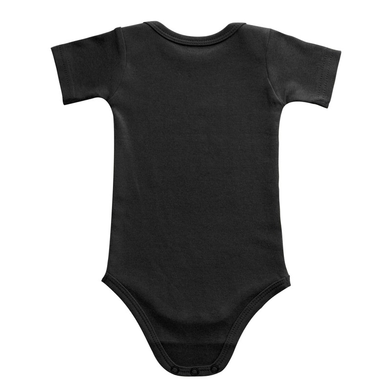 BINIDUCKLING Baby Girls' Bodysuit 3-Pack Short Sleeve Plain, black