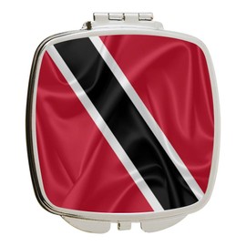 Island Gifting - Trinidad and Tobago Flag - Square Compact Mirror - Travel Mirror