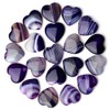 GUJOXILA Purple Agate Heart Made of Stone Natural Stone Healing