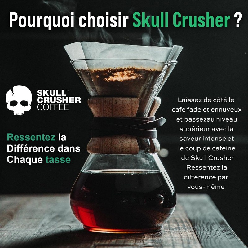 Skull Crusher Infused Ground Coffee with High Caffeine - Rainforest