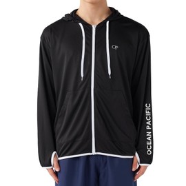Ocean Pacific (オーシャンパシフィック) Rash Guard UV Cut Hoodie Men's Solid M~5L 515460 Men's, Black, M