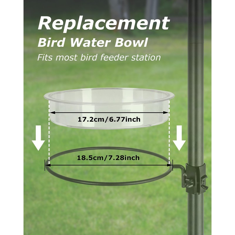 iBorn Plastic Bird Bath Bowl for Outside on Ground,Bird Water