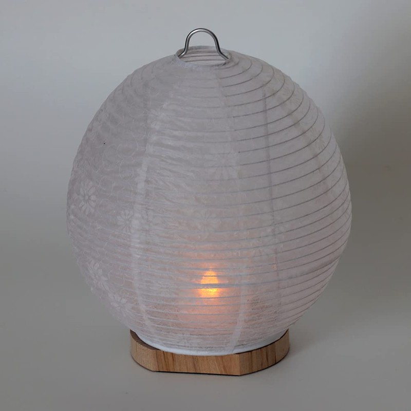 Bon Lantern, No.1185, White Pattern, Cordless LED, For First Bon