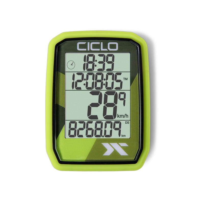 CICLO PROTOS 205 Wireless Bike Computer in Green with 5