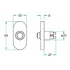 Aperit 49.911.05 Oval Doorbell 64 x 30 mm Stainless Steel