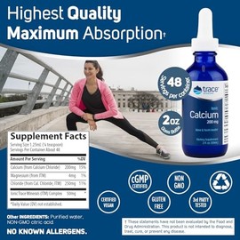 Trace Minerals | Ionic Calcium 200mg 2oz 59ml | Calcio Iónico 200mg 2oz 59ml