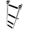 Mojiate Made Stainless Steel Boat Ladder 4-Step, Telescoping Transom Stepladder,