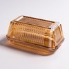 Champagne Color Glass Butter Dish with Lid for Kitchen Countertop,Covered