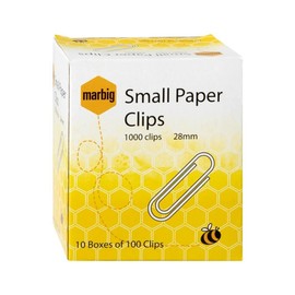 MARBIG(R) 87080 Paper Clips 28mm Small Bx 100