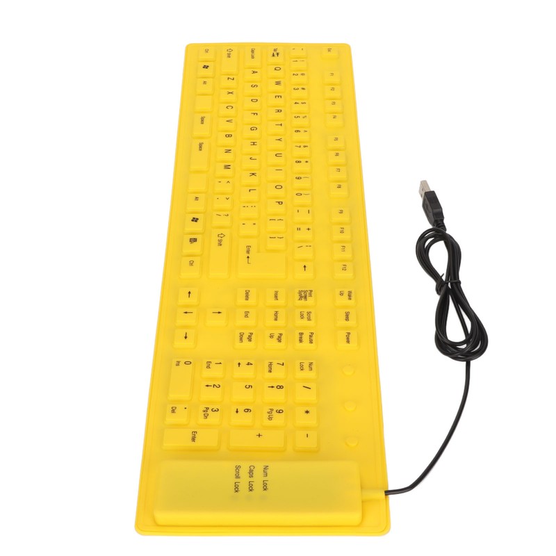 Foldable Silicone Keyboard 108 Keys Silicone Foldable USB Wired Waterproof