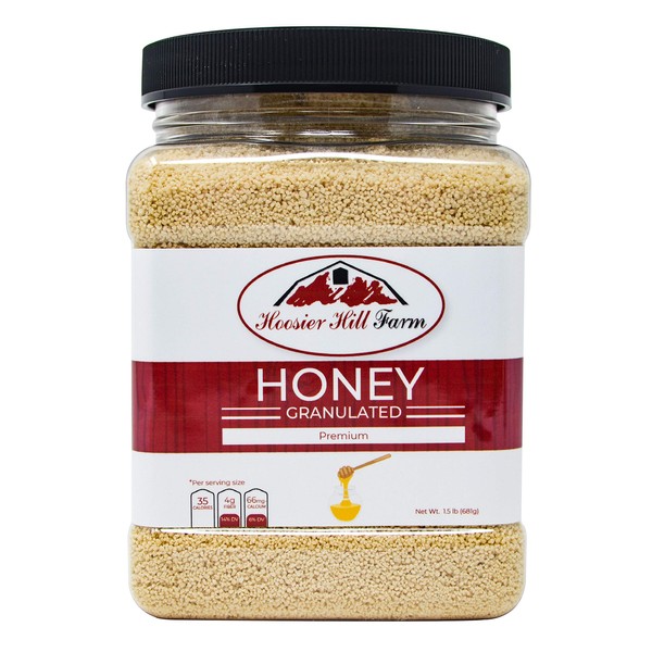 Granulated Honey Crystals by Hoosier Hill Farm, 1.5LB (Pack of 1)