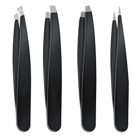 Tweezers Set Professional Stainless Steel Tweezer Eyebrows Great Precision Kit Facial Hair Splinter and Ingrown Hairs Removal